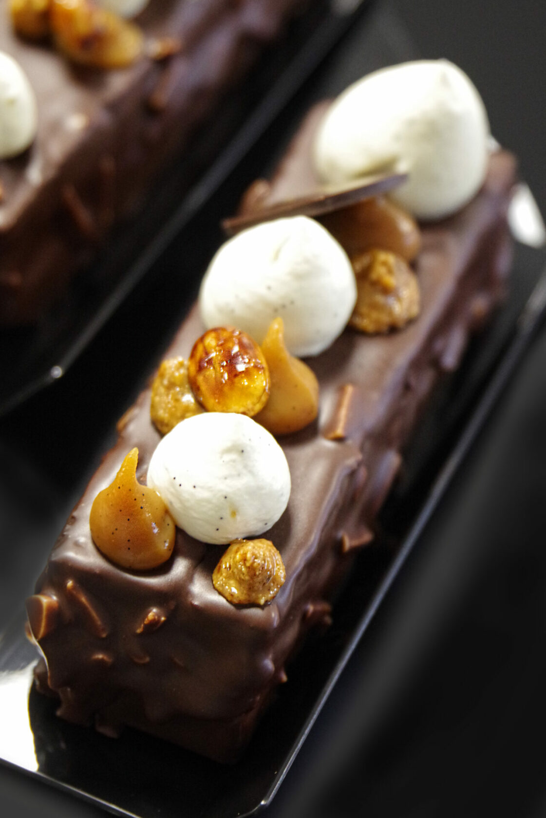 Formation fingers et éclairs , photo d'un finger au chocolat et caramel croquant